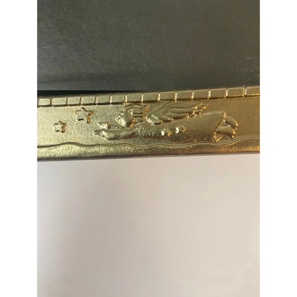 Gold Christmas Picture Frame Falalalala Embossed Holiday Snowman Angel 4x6